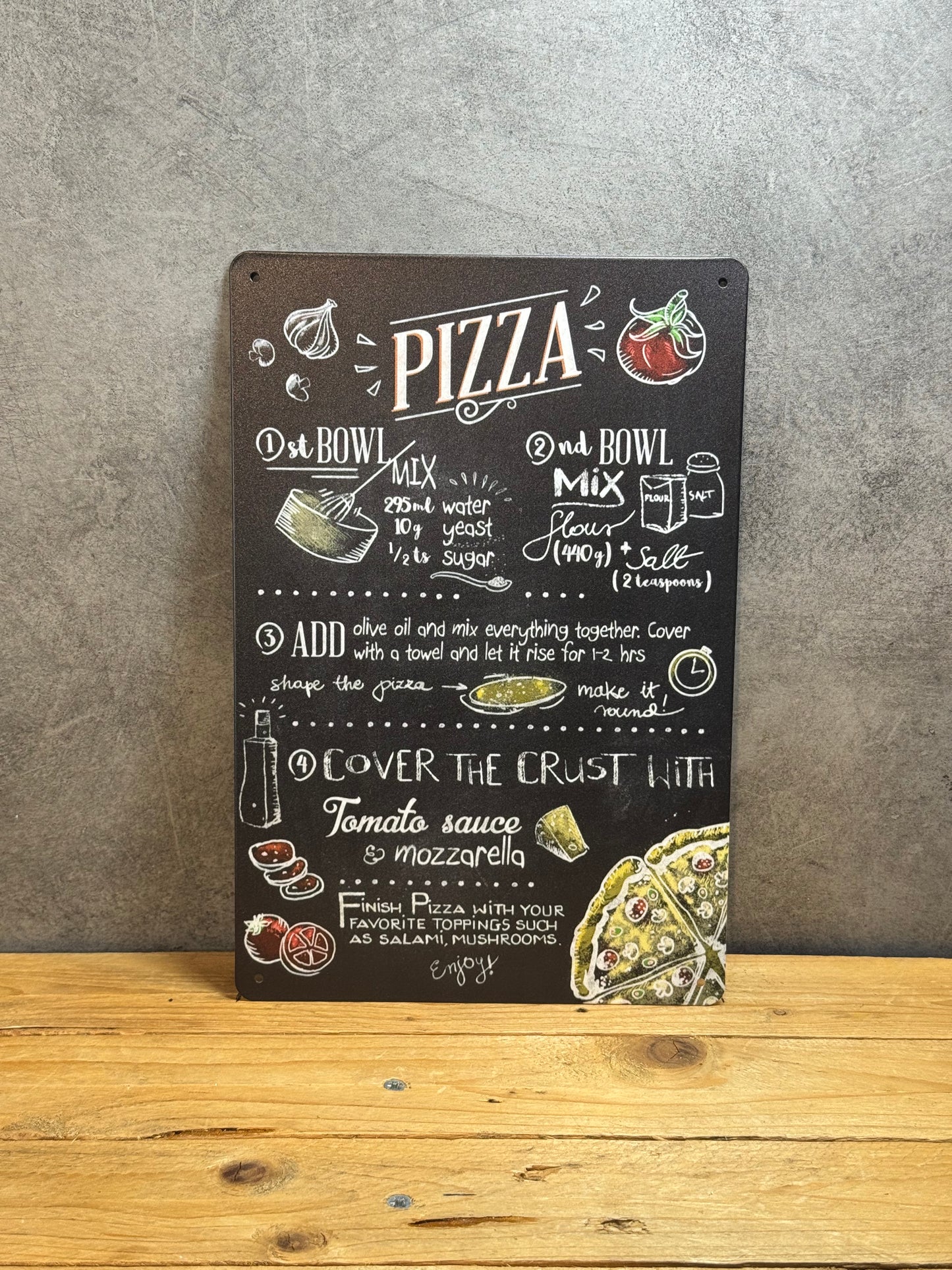 Plaque métal Pizza 779