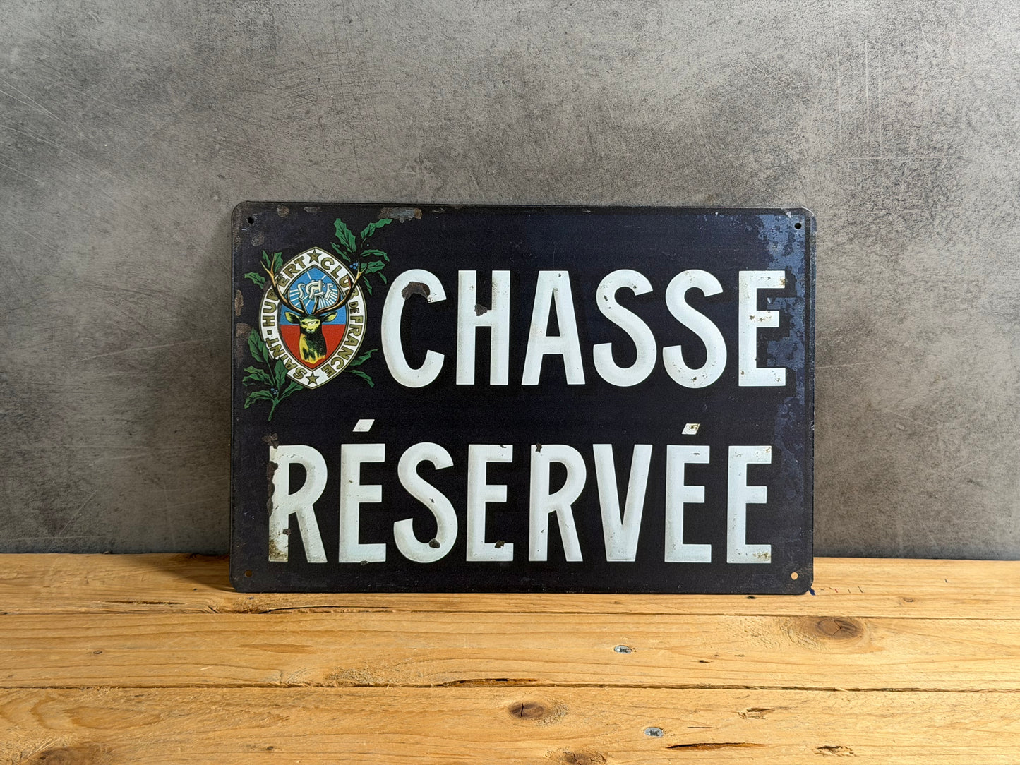 Plaque métal Chasse Réservée 216