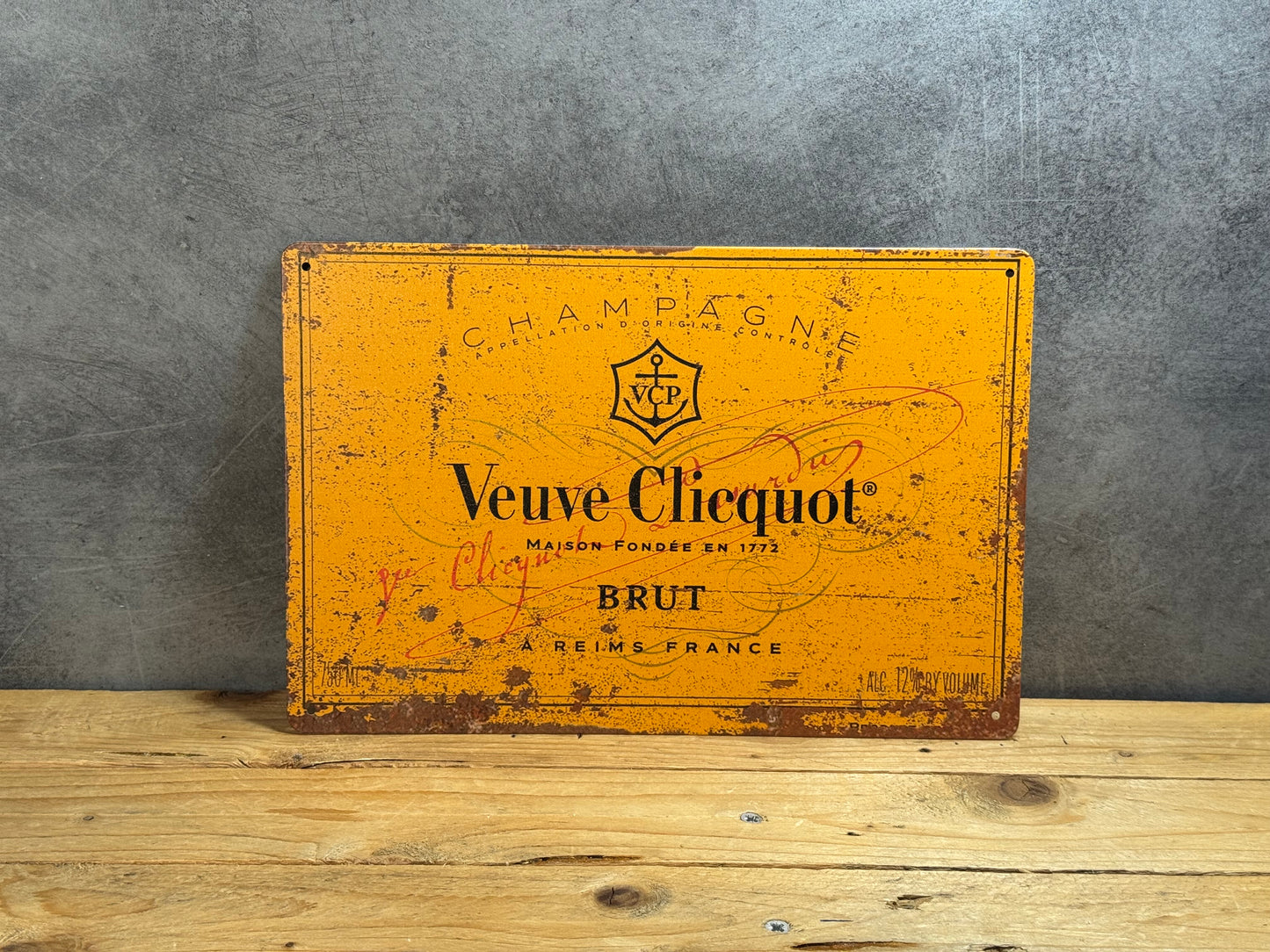Plaque métal Veuve Clicquot 081