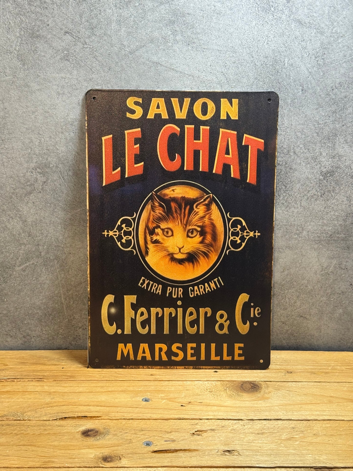 Plaque métal Savon Le Chat 209