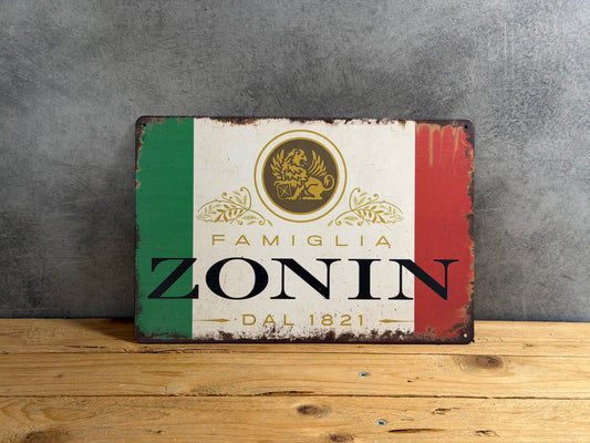 Plaque métal Famiglia Zonin 215