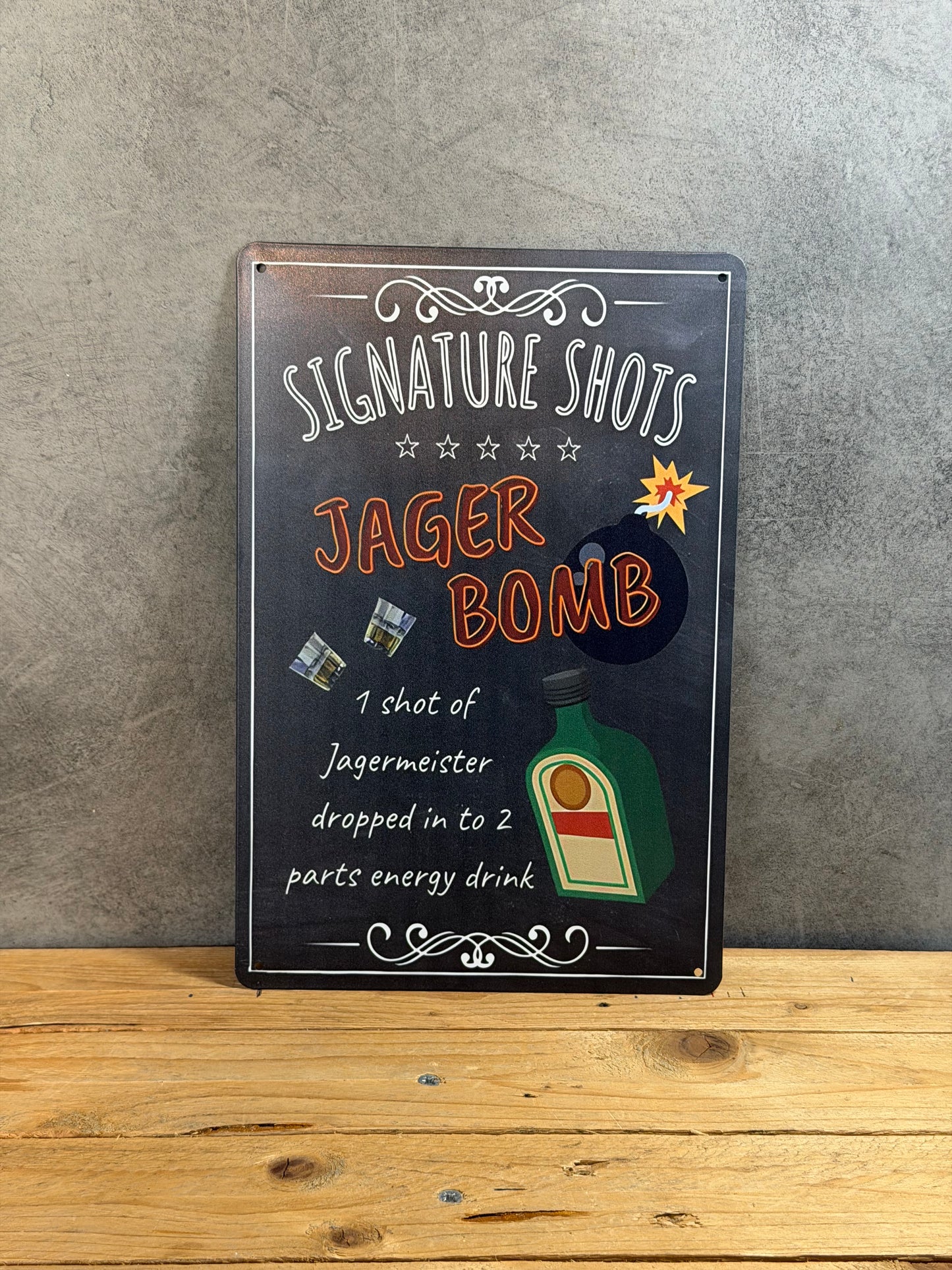 Plaque métal Jager Bomb 844