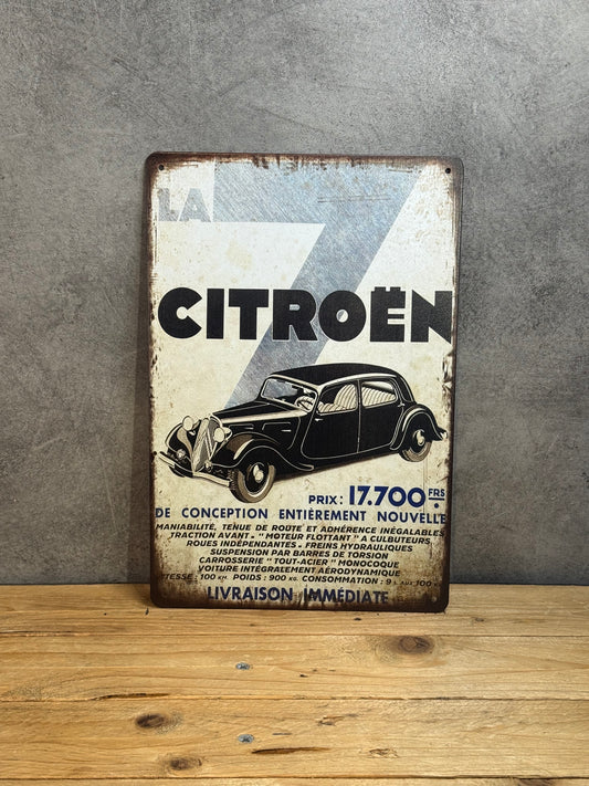 Plaque métal Citroën Traction 539