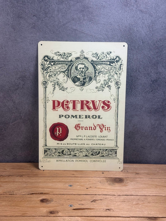 Plaque métal Petrus 058