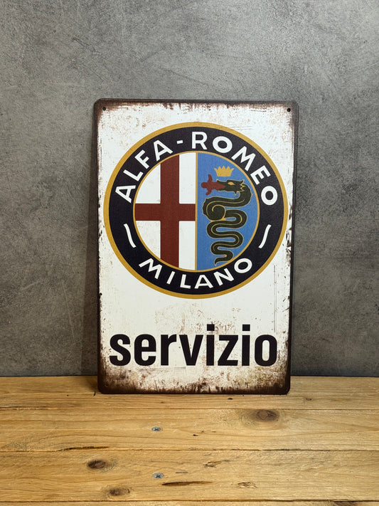 Plaque métal Alfa Romeo 389