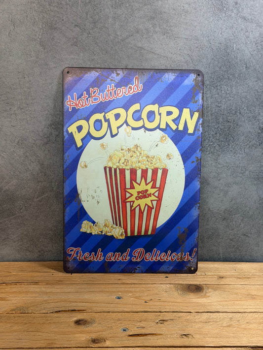 Plaque métal Pop Corn 776