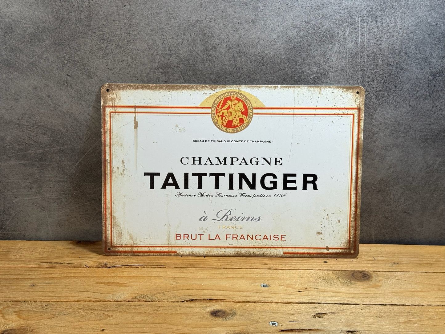 Plaque métal Taittinger 207