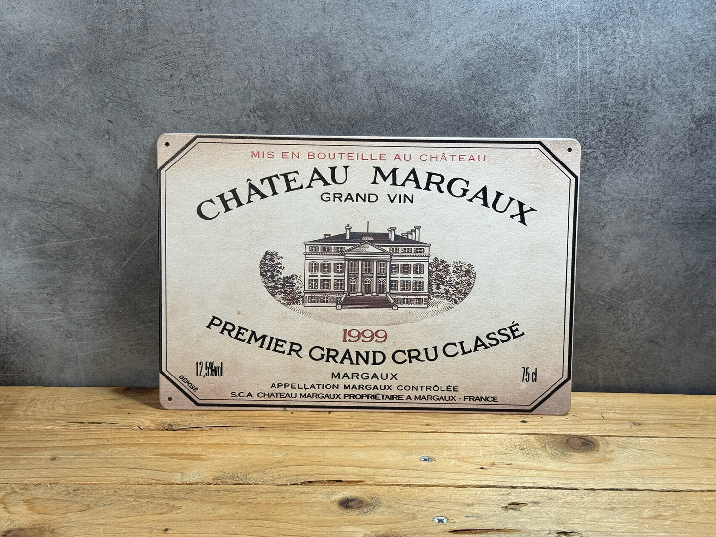 Plaque métal Chateau Margaux 066