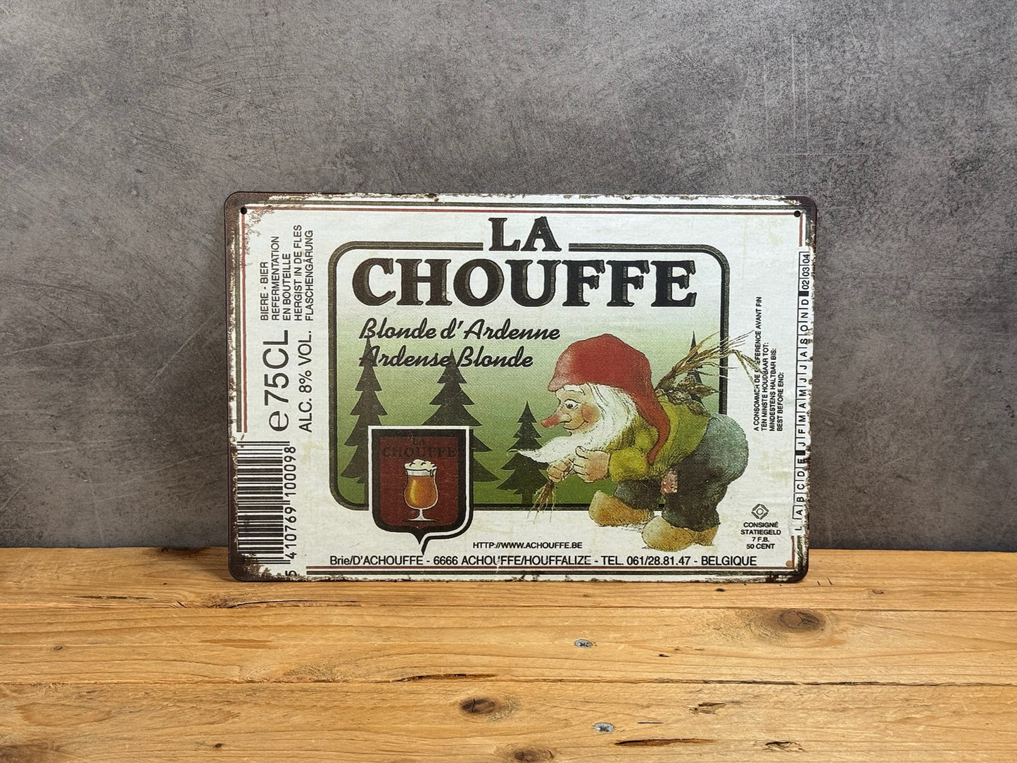 Plaque métal Chouffe 129