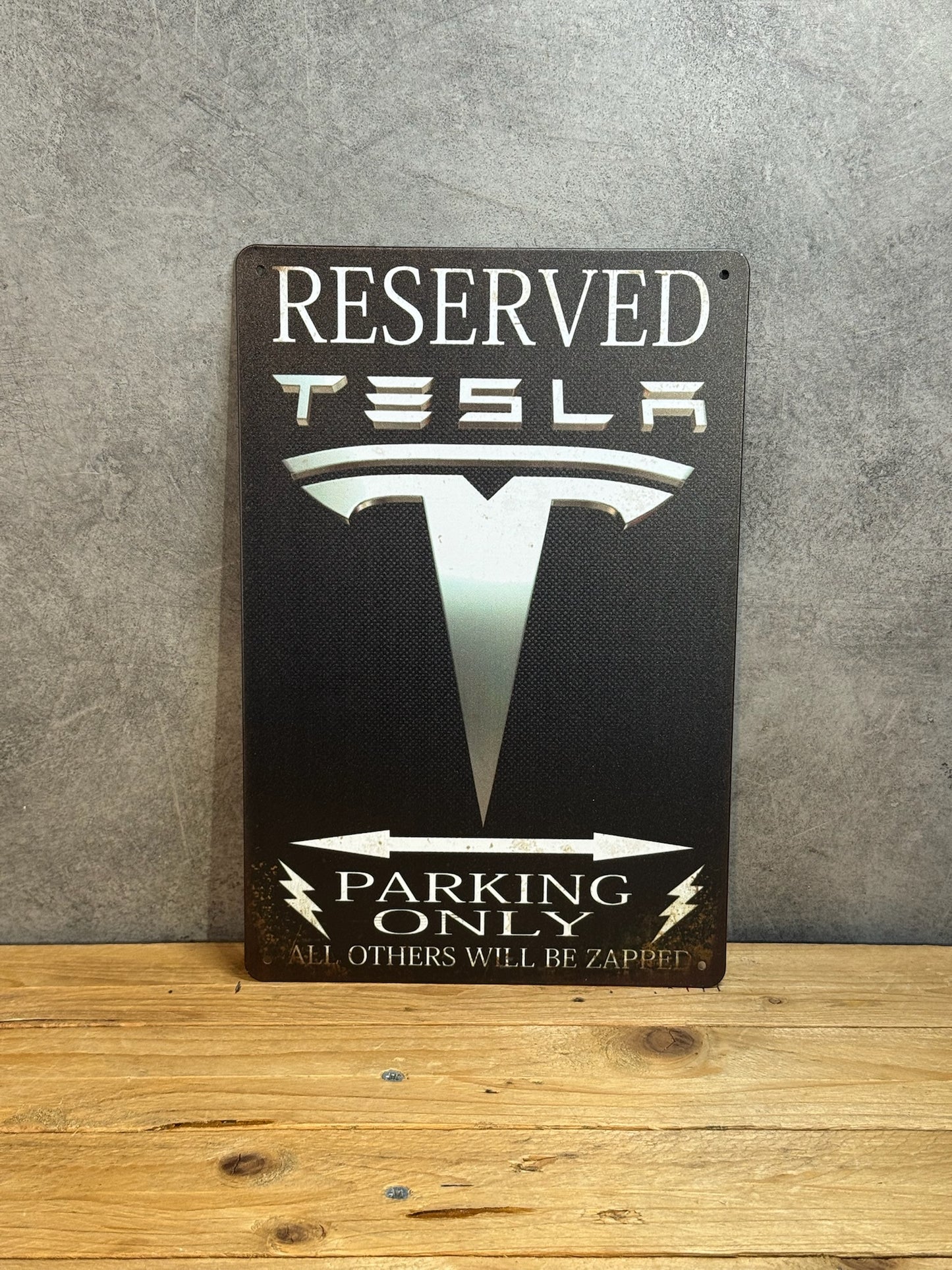 Plaque métal Tesla 163