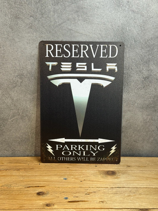 Plaque métal Tesla 163