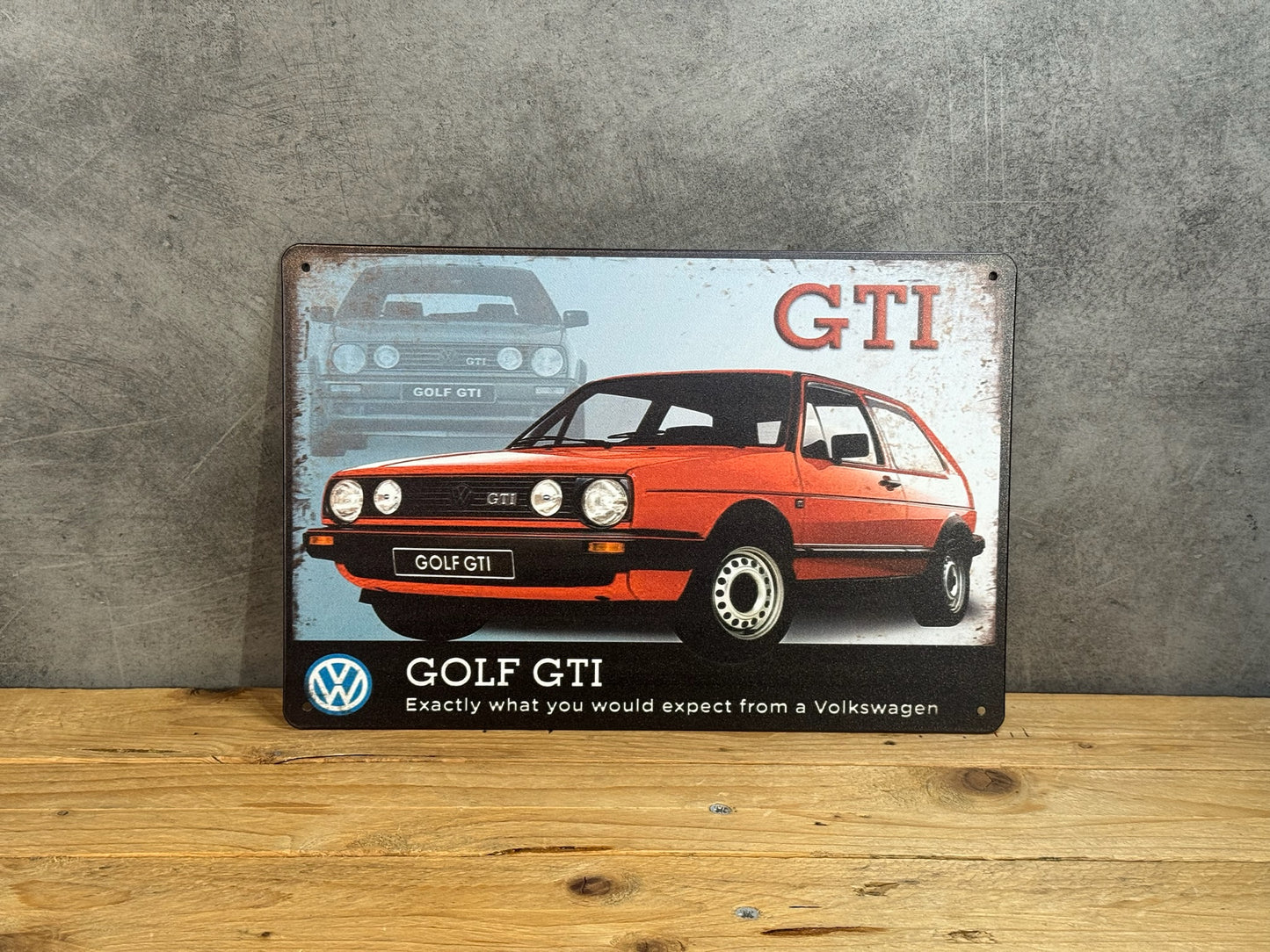 Plaque métal Volkswagen Golf GTI 894