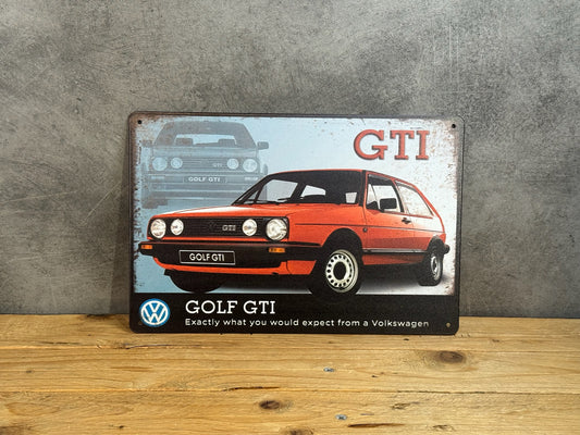 Plaque métal Volkswagen Golf GTI 894