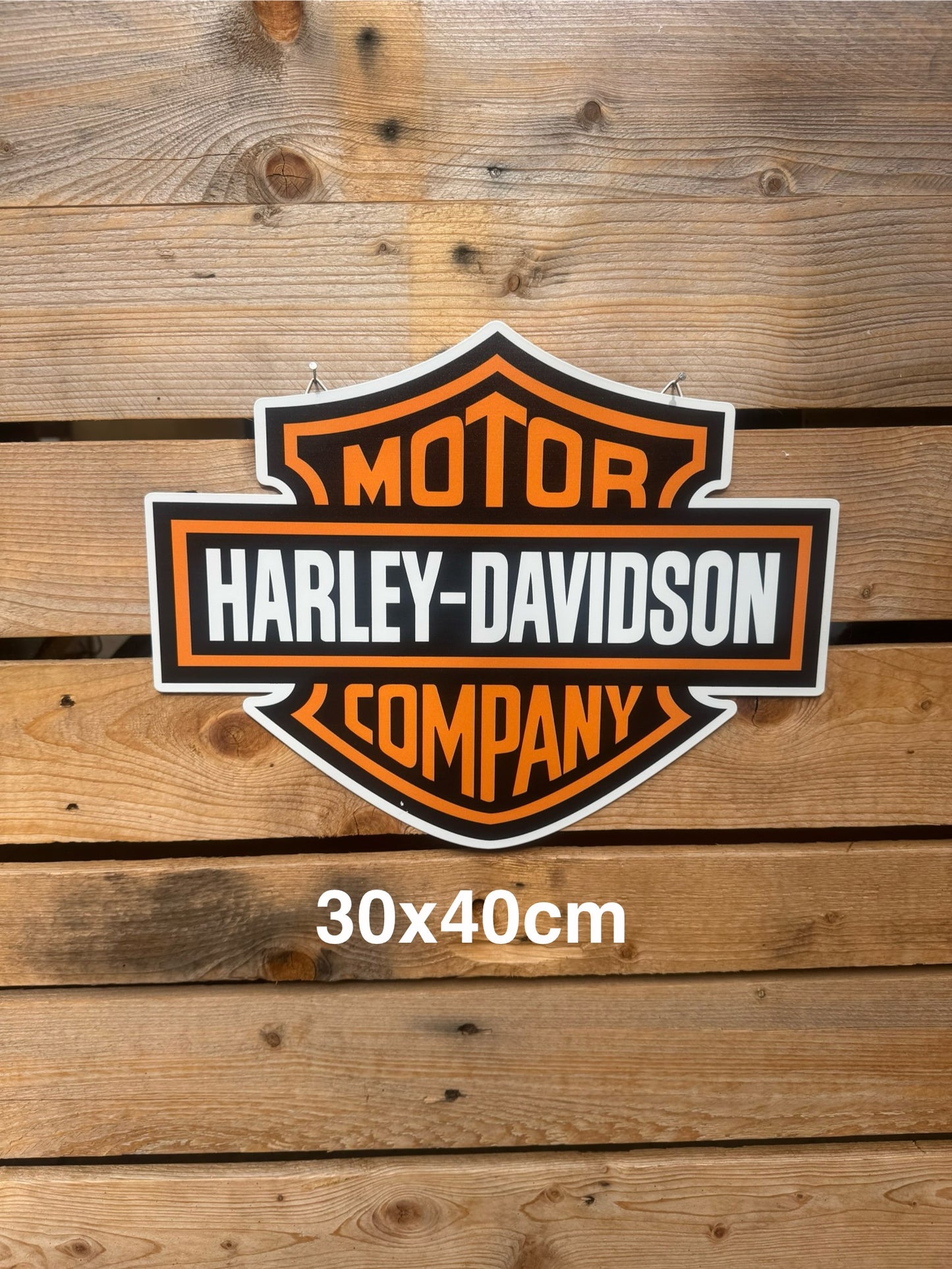 Plaque métal Logo Harley Davidson 30x40cm